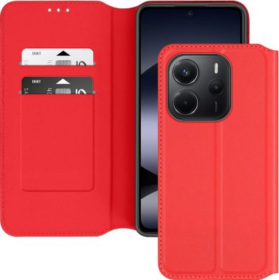Etui AVIZAR Redmi Note 14 4G Portefeuille Rouge
