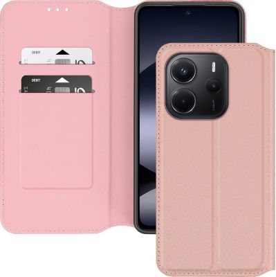 Etui AVIZAR Redmi Note 14 4G Portefeuille Rose Gold