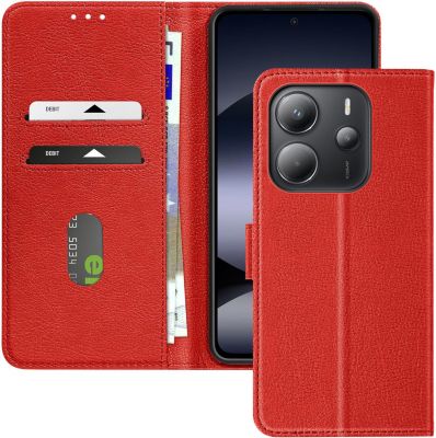 Etui AVIZAR Redmi Note 14 4G Portefeuille Rouge Etui AVIZAR Redmi Note 14 4G Portefeuille Rouge