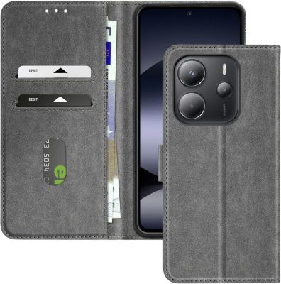 Etui AVIZAR Redmi Note 14 4G Portefeuille Gris