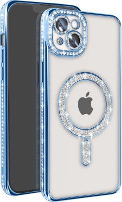 Coque AVIZAR Diamant iPhone 14 Plus MagSafe Bleu