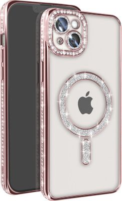 Coque AVIZAR Diamant iPhone 14 Plus MagSafe Rose