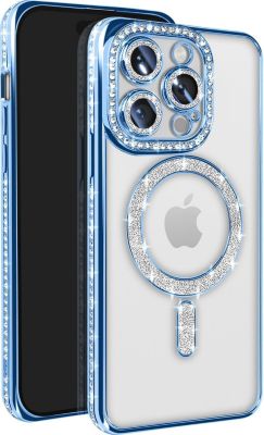 Coque AVIZAR Diamant iPhone 14 Pro MagSafe Bleu