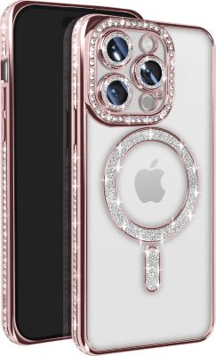 Coque AVIZAR Diamant iPhone 14 Pro MagSafe Rose