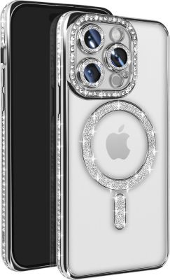Coque AVIZAR Diamant iPhone 14 Pro MagSafe Argent