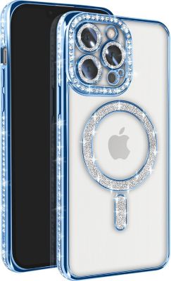 Coque AVIZAR Diamant iPhone 13 Pro MagSafe Bleu