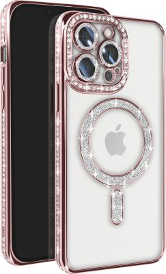 Coque AVIZAR Diamant iPhone 13 Pro MagSafe Rose