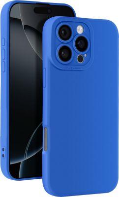 Coque AVIZAR iPhone 16 Pro Max Silicone Lisse Bleu