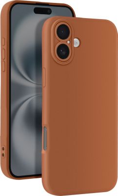 Coque AVIZAR iPhone 16 Plus Silicone Lisse Marron