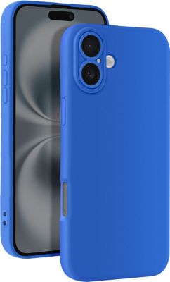 Coque AVIZAR iPhone 16 Silicone Lisse Bleu