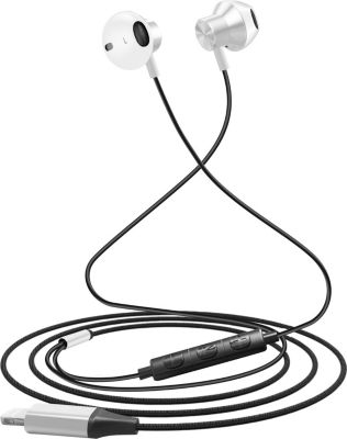 Ecouteurs LINQ Filaires Lightning Magnétique Argent