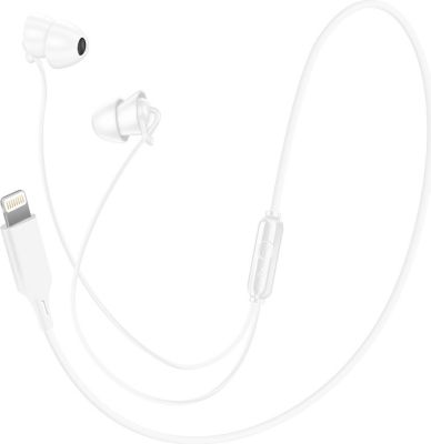 Ecouteurs LINQ Filaires Lightning Microphone Blancs