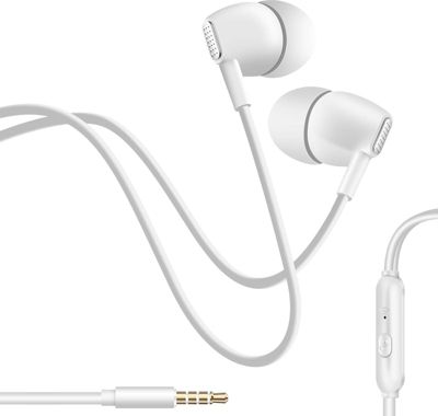 Ecouteurs INKAX Intra-auriculaires Jack 3.5mm Blanc