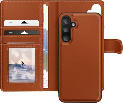 Etui MAYAXESS Samsung Galaxy A16 Coque Amovible Marron Etui MAYAXESS Samsung Galaxy A16 Coque Amovible Marron