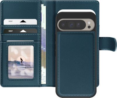 Etui MAYAXESS Pixel 9 et 9 Pro Coque Amovible Bleu