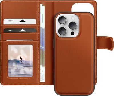 Etui MAYAXESS iPhone 16 Pro Coque Amovible Marron Etui MAYAXESS iPhone 16 Pro Coque Amovible Marron