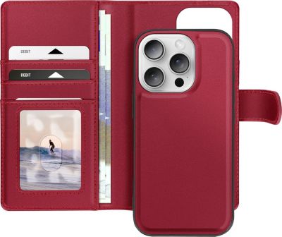 Etui MAYAXESS iPhone 16 Pro Coque Amovible Rouge