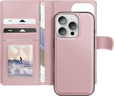 Etui MAYAXESS Portefeuille Rose Gold iPhone 16 Pro Max
