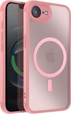 Coque AVIZAR MagSafe iPhone 16e Givré Rose poudré Coque AVIZAR MagSafe iPhone 16e Givré Rose poudré