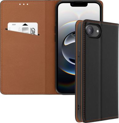 Etui AVIZAR Cuir iPhone 16e Portefeuille Noir Etui AVIZAR Cuir iPhone 16e Portefeuille Noir