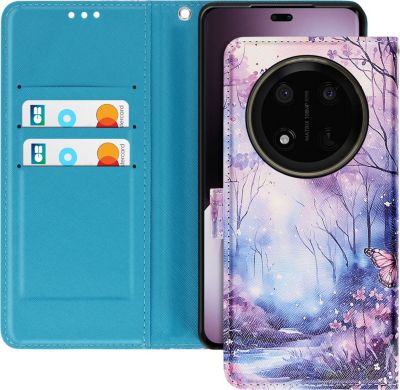 Etui AVIZAR Honor Magic 7 Lite Portefeuille Bleu Etui AVIZAR Honor Magic 7 Lite Portefeuille Bleu