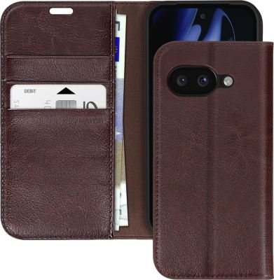 Etui AVIZAR Cuir Google Pixel 9a Marron Foncé