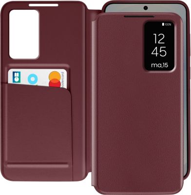 Etui AVIZAR Fenêtre Galaxy S25 Bordeaux