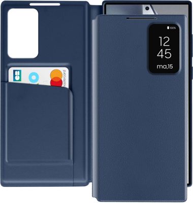 Etui AVIZAR Fenêtre Galaxy S24 Ultra Bleu Nuit