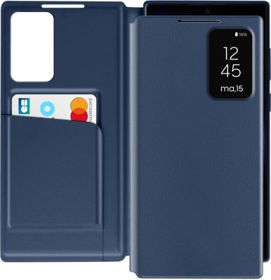 Etui AVIZAR Fenêtre Galaxy S23 Ultra Bleu Nuit