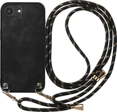 Coque AVIZAR Cordon iPhone 16e Noir Vintage