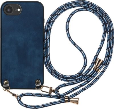 Coque AVIZAR Cordon iPhone 16e Bleu Nuit Vintage