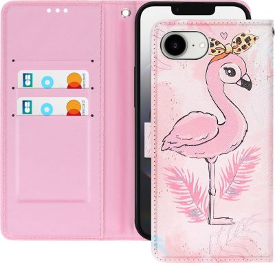 Etui AVIZAR iPhone 16e Motif Flamant Rose Etui AVIZAR iPhone 16e Motif Flamant Rose
