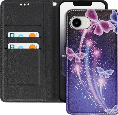 Etui AVIZAR iPhone 16e Motif Papillon lumineux