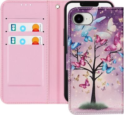 Etui AVIZAR iPhone 16e Motif Arbre à Papillon