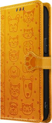 Etui AVIZAR iPhone 16e Design Chat et Chien Orange