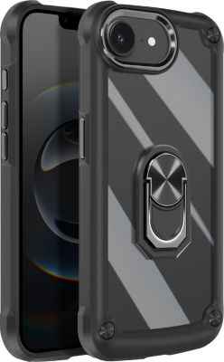 Coque AVIZAR iPhone 16e Bague Support Noir