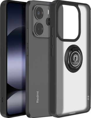 Coque AVIZAR Bague Xiaomi Note 14 4G Noir Givré