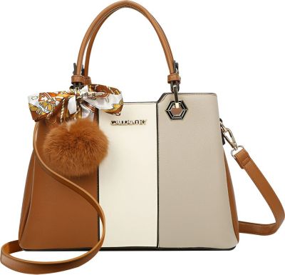 Sac bandoulière GALLANTRY Femme Décoré d'un Pompon et d'un Foulard