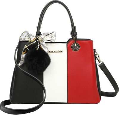 Sac bandoulière GALLANTRY Femme Décoré d'un Pompon et d'un Foulard