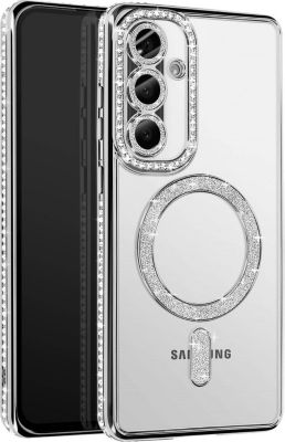 Coque AVIZAR Diamant Samsung A56 MagSafe Argent