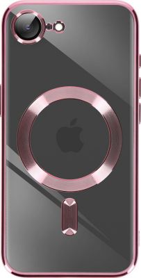Coque AVIZAR iPhone 16e Silicone Chromé Rose