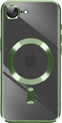 Coque AVIZAR iPhone 16e Silicone Chromé Vert