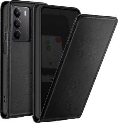 Etui AVIZAR Realme C75 Clapet Vertical Noir