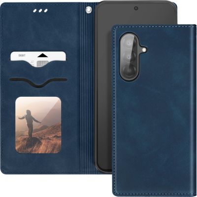 Etui AVIZAR Galaxy A56 Portefeuille Bleu Nuit
