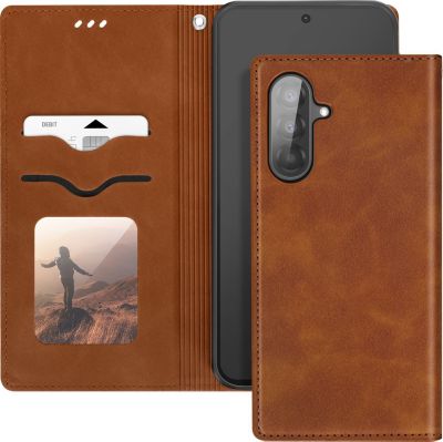 Etui AVIZAR Samsung Galaxy A56 Portefeuille Marron