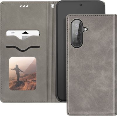 Etui AVIZAR Samsung Galaxy A56 Portefeuille Gris