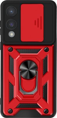 Coque MAYAXESS Samsung Galaxy S25 Edge Bague Rouge