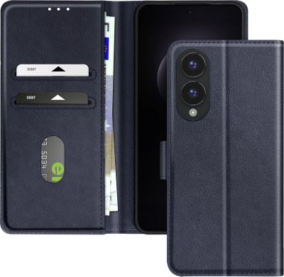 Etui AVIZAR Samsung S25 Edge Portefeuille Bleu Nuit