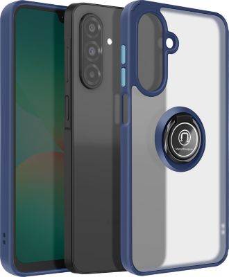 Coque AVIZAR Samsung A26 Bague aimantée Bleu Nuit