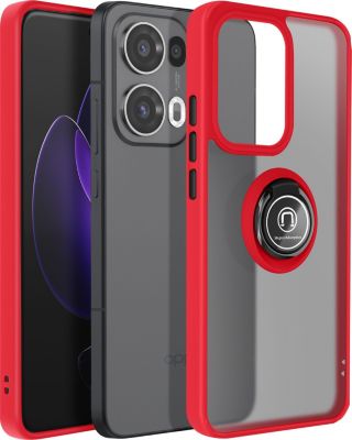 Coque AVIZAR Oppo Reno 13 Pro Bague aimantée Rouge